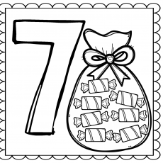 7 Candy Bag Coloring Activity