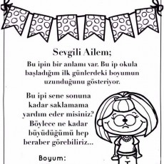 Okul Başlangıcı ve Büyüme Takibi Çizim Materyali