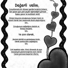 Değerli Velim: Çocuk Eğitimi ve Destek Süreci Hakkında Teşekkür Mektubu